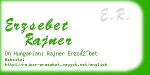 erzsebet rajner business card